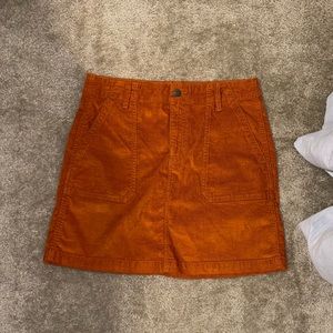 Burnt orange skirt